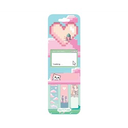 Флажки-закладки и самоклеящиеся блоки в наборе MESHU "Pixel love", 20л., европодвес