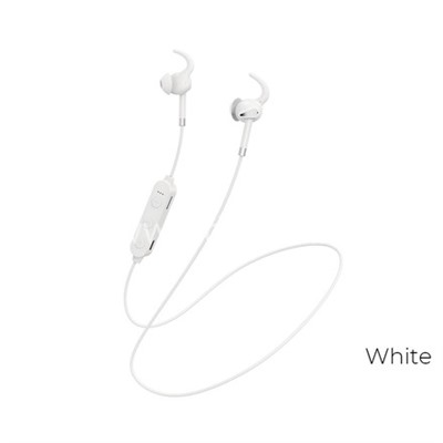 Наушники MP3/MP4 HOCO (ES30) Bluetooth/Micro SD вакуумные SPORT белые