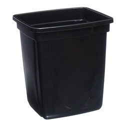 УЦЕНКА! Корзина для бумаг и мусора Стамм, 12 литров, вращающаяся крышка, пластик, черная