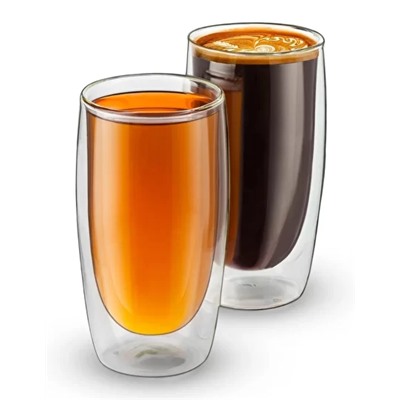 Набор стаканов с двойными стенками "Лотос" 370 мл. (2 шт)