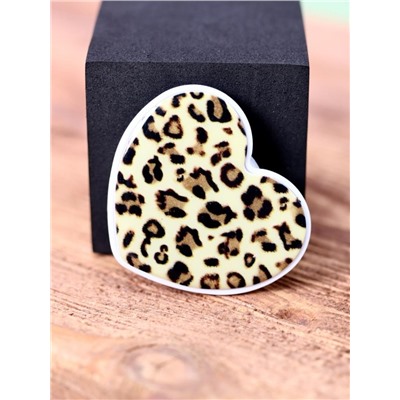 Попсокет "Heart",  leopard