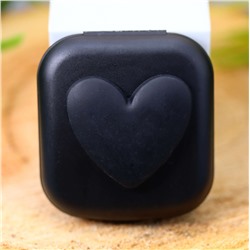 Контейнер для линз «Heart paint», black