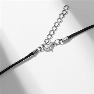 Кулон унисекс «Компас», цвет чернёное серебро на чёрном шнурке, 42 см