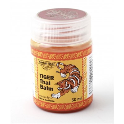 Тайский бальзам ТИГР  Tiger thai balm, 50 ml, Herbal Star