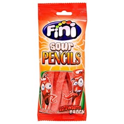 Жевательный мармелад Fini Sour Strawberry pencils кислые клубничные 100 гр