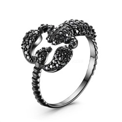 Кольцо из серебра с натуральной шпинелью родированное - Скорпион К-7620рч416