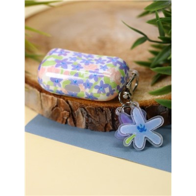 Чехол для AirPods Pro "Flower mix", purple-blue