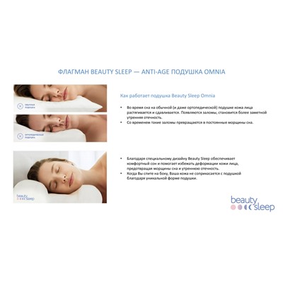 Анатомическая подушка Beauty Sleep Omnia с косметическим эффектом, арт. 2012