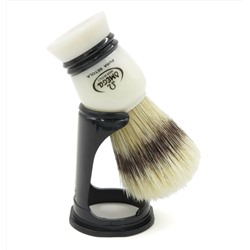 Помазок для бритья Omega 80267 Pure bristle shaving brush. Натуральная щетина, имитация барсука. (ручка Слоновая кость) (+подставка для хранения) (Италия)