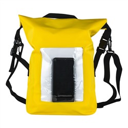 Влагостойкий рюкзак для активного отдыха 10 л (желтый) - Водонепроницаемый рюкзак для транспортировки снаряжения. Подходит для водного туризма, экспедиций в местность с высокой влажностью, заброски снаряжения в базовый лагерь №709