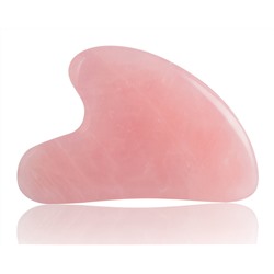 Mассажер ГУАША для лица Massager GUASHA rose quartz, AYOUME, 80х50х7 мм