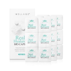 Wellage Real Hyaluronic Bio Капсулированная Био-гиалуроновая кислота (18 шт)