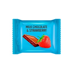 «OZera», молочный шоколад  Milk & Strawberry с клубничными криспами (коробка 1,2 кг)