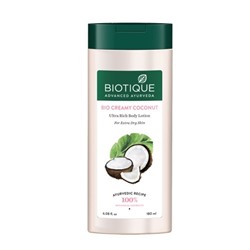 Biotique Bio Creamy Coconut Ultra Rich Body Lotion 180ml / Био Лосьон Ультрапитательный для Тела с Сливочным Кокосом 180мл