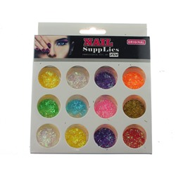 Nail Supplies, мишура, набор 12 шт.