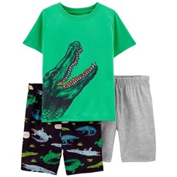 Пижамы свободного кроя из 3 предметов с изображением аллигатора