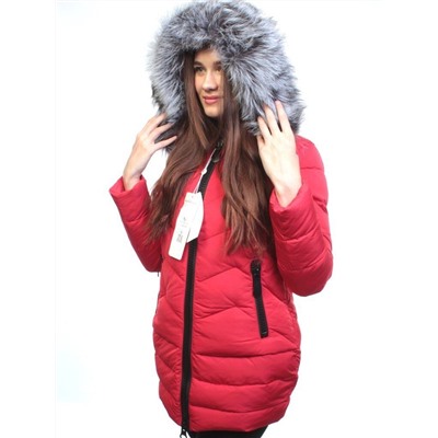 D16-276 Пальто зимнее женское (холлофайбер, натуральный мех чернобурки) размер M - 44 российский