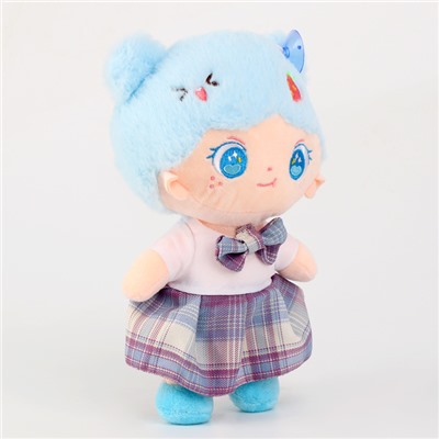 Мягкая игрушка "Куколка" с клубничкой, 25 см, цвет голубой