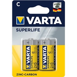 Батарейки Varta Superlife C солевые, 2шт