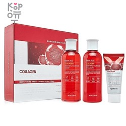 Farm Stay Collagen Essential Moisture Skin Care 3 Set - Набор средств по уходу за кожей с коллагеном,  (тонер, эмульсия, крем).,