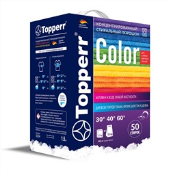 3204 Topperr Стиральный порошок, концентрат Color, 1500 г