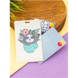 Держатель для карт "Sloth with flowers" (6,5 х 10,4 см)