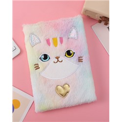 Блокнот плюшевый «Kitty heart», rainbow, 21,5х15 см, плотность 70 гр.