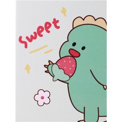 Зеркало "Sweet dino strawberry square", green