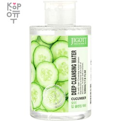 Jigott Cucumber Deep Cleansing Water - Глубоко очищающая вода с экстрактом огурца 530 мл.,