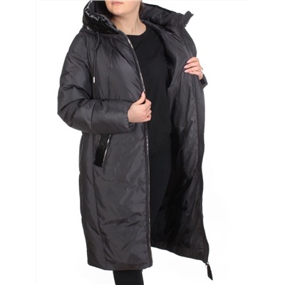 22607 BLACK Пальто зимнее женское SOFT FEATHERS (200 гр. био-пух) размер 50/52