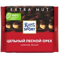 Шоколад Ritter Sport темн.с цельным орехом 100г  №6
