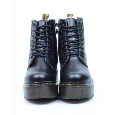 MB6022-1 BLACK Ботинки зимние женские (натуральная кожа, натуральный мех) размер 39