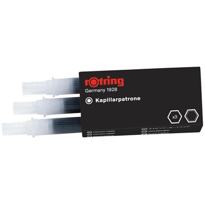 Чернила для рапидографа Rotring, черный, картиридж, 3 шт., картон.уп.