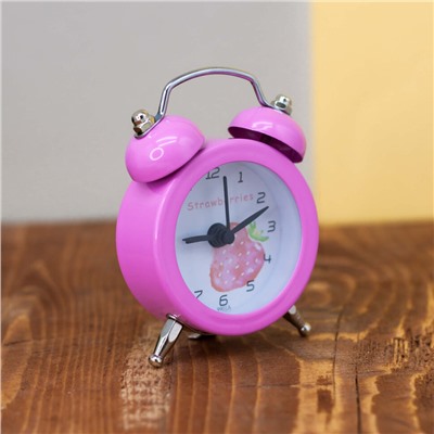 Часы-будильник "Mini strawberry", light pink