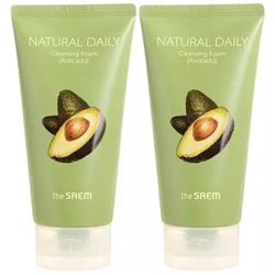 Набор пенок Natural Daily Cleansing Foam Avocado Set 2, THE SAEM, 150 мл*2