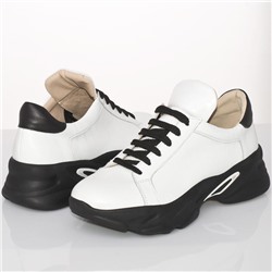 Женские кожаные кроссовки V.Arimany V1285 Белый+Черный: Под заказ