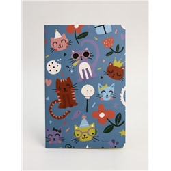 Блокнот (А5) "Fashion cats", light blue (14.5*21)