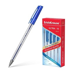 Ручка шариковая ErichKrause ULTRA L-10 синяя 0,6мм EK13873/24/Китай