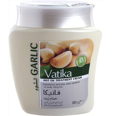 Dabur Vatika Promotes Natural Hair Growth Hot Oil Treatment Cream Garlic 500g / Маска для Роста Волос С Чесноком 500г