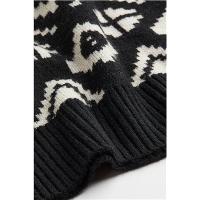Long jacquard-knit jumper