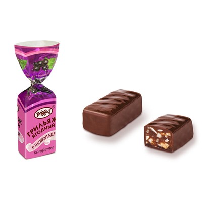 Грильяж ЯГОДНЫЙ в шоколаде конфеты, Рахат