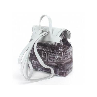 Рюкзак жен иск/кожа+текстиль ADEL-113/ММ,  1отдел,  серый  SALE 232865