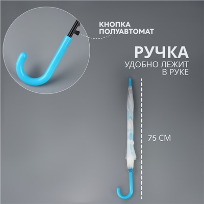 Зонт - трость полуавтоматический «Мелкие зонтики», 8 спиц, R = 45/55 см, D = 110 см, рисунок МИКС