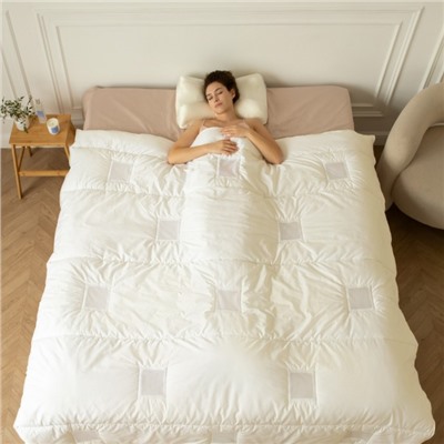 Одеяло дышащее с вентиляционными вставками Beauty Sleep, арт.2020, цвет белый