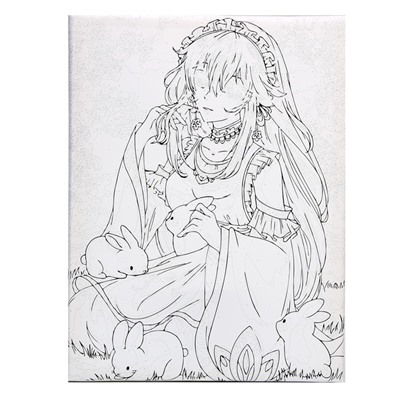 Картина по номерам на холсте с подрамником «Девушка с кроликами», 40 х 50 см