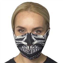 Защитная неопреновая маска Wild Wear Black Bone - Полулицевая защитная маска из неопрена позволяет получить достаточную защиту от вирусов, пыли, ветра, влаги. Кроме того, маска многоразовая, удобная в эксплуатации, обладает брутальным дизайном №58