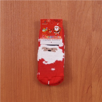 Носки теплые С Рождеством (размер 15-17) арт b225-5