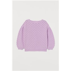 Pointelle-knit jumper