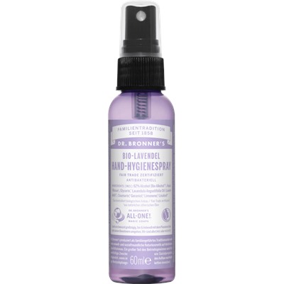 Dr.Bronner's (Доктор Броннерс) Bio-Lavendel Handhygiene-Spray, 60 мл