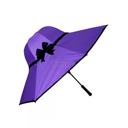 Зонт-трость шляпа женский DAIS арт.7709-9 полуавт (фиолетовый)
